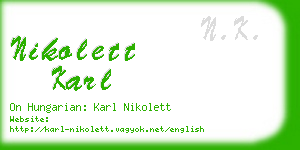 nikolett karl business card